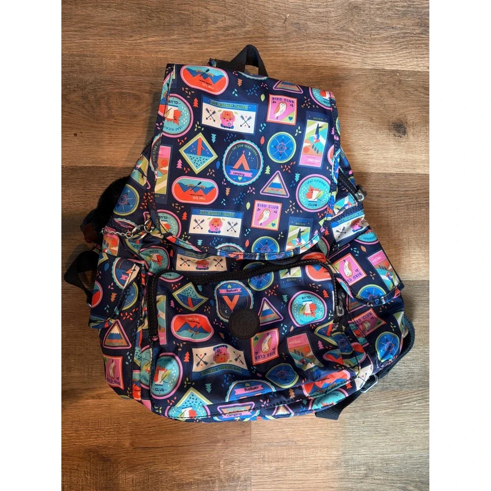 Kipling Challenger Backpack Navy Blue Camping wandering Road